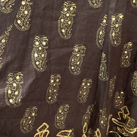 WD.NY Brown & Gold Sequin Skirt - Picture 3 of 7